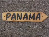 Wegweiser Holz Panama